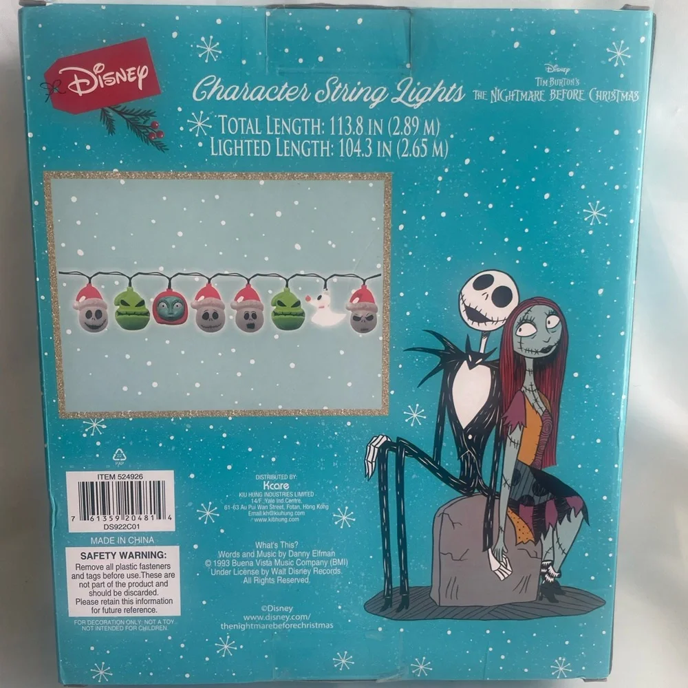 Disney The Nightmare Before Christmas Character String Lights - Multicolor